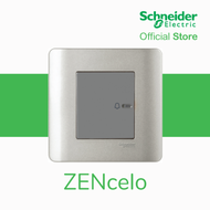 Schneider Electric Zencelo 10A 1 Gang Full Flat Press On/ Off Switch Silver Satin (Autogate)