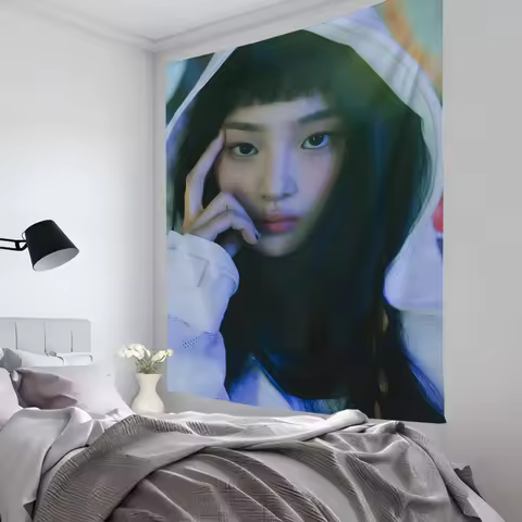 1pc Minji Kpop Tapestry Room Decor Wall Cloth Party Hanging Background Room Decor Baby Room