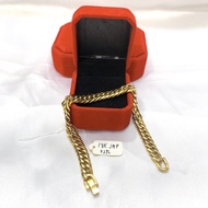 Ongpin Gold 18K Saudi Gold Pawnable LegitJAPAN DOUBLE LOCK Bracelet For Men And Women COMMERCIAL GOL