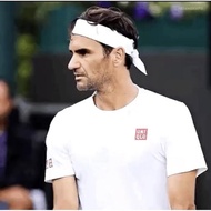 Uniqlo Federer tennis t Cotton Printed Round Neck Short Casual Sports Shirt T T-shirt
