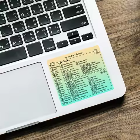 2026 Mac OS Shortcuts Sticker for MacBook Pro 13-16" & Air 13, Windows Palm Rest Keyboard Shortcut S
