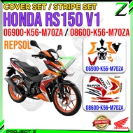 100% ORIGINAL HONDA RS RS150 V1 RS150R RS 150 COVERSET COVER SET / STRIPE SET REPSOL 06900-K56-M70ZA / 86000-K56-M70ZA