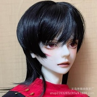 Bjd boneka paruh rambut pendek pria boneka rambut sutra sutra lembut sutra sutra serigala ekor bonek