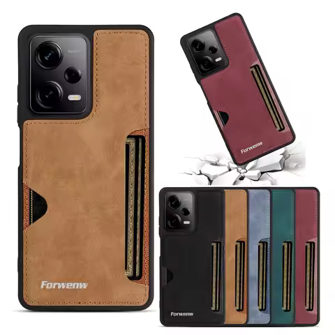 Luxury Leather Phone Case Card Slot Wallet Case for Xiaomi Redmi Note 11 12 13 Pro X5 X6 4G 5G Anti-