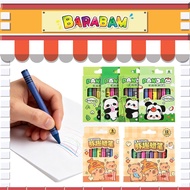 Barabam [Per Box] Krayon Warna Cute Kids Crayon Set Panda 8 Colors Capybara 12 Colors Mini Washable 