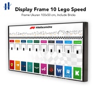 Haydecor Display Frame LEGO Speed Champions F1 Wall Display 100 Pieces 50 cm Includes Bricks