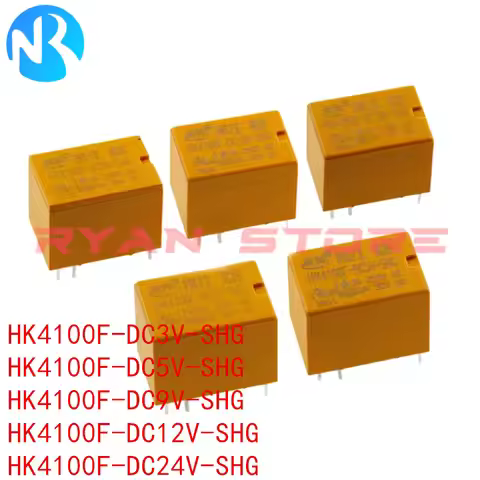 5PCS 100% New Relays HK4100F HK19F DC3V 5V 9V 12V 24V SHG 8Pin 6Pin 2A / 3A HK4100F-DC5V-SHG HK19F-D