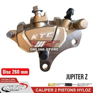 KALIPER DEPAN KTC RACING HYLOZ 2 PISTON JUPITER Z DISC 260 MM