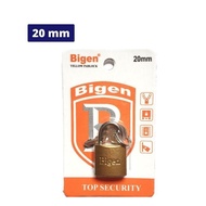 BIGEN - 20mm Yellow Padlock BIGEN Brand Yellow Padlock/