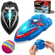 fromeasy 2-Pack Mini RC Boats dengan Bola Terapung – Bot Kawalan Jauh 2.4GHz untuk Kolam & Tasik, 2 