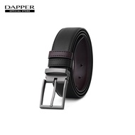 DAPPER เข็มขัดหนัง Smart Vegan Leather Belt สีดำ
