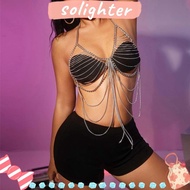 SOLIGHTER Bra Chain, Multi-layer Alloy Tassel Body Chain, Creative Long Sexy Bikini Chains Woman