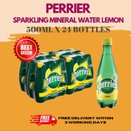 Perrier Lemon Sparkling Mineral Water 500ML x 24 Bottles (PET Bottle) Expiry: Nov 2024