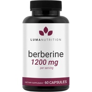 Luma Nutrition Berberine Supplement - Berberine HCL 1200mg Per Serving - 97% Berberine HCl - Vegan, 