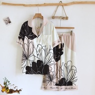 Muslin Pajamas Collection Muslin Pet  รุ่น Monochrome Magnolia (T9345 L3345) | ชุดนอนชุดเที่ยว