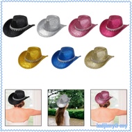 [LzdjlmybbMY] Cowboy Hat Glitter Cowgirl Hat for Party Accessories Role Play Festive Wedding