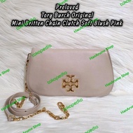 Preloved Tas Tory Burch Original Mini Britten Clutch Soft Blush Pink