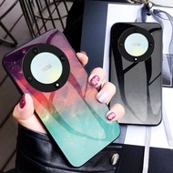 Luxury Clear Glass Casing ⭐ For Huawei Honor X9A X9 X8A X8 X7A X7 4G 5G Starry Sky Gradient Color St