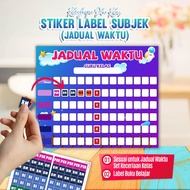 (140 pcs) STICKER SUBJEK JADUAL WAKTU / STICKER MATA PELAJARAN / STICKER TAHAN LAMA / STICKER SUBJEK