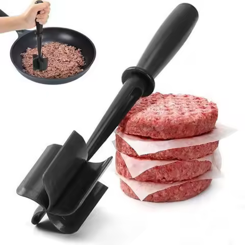 Meat Chopper Heat Resistant Ground Beef Masher Non-Stick Meat Shredder Potato Tomato Turkey Hamburge