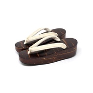 樺木工藝船形木屐馬毛花繩