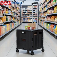 SAPPORO Portable Shopping Trolley | Foldable Plastic Crate