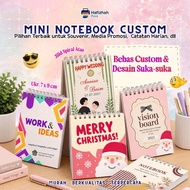 Custom Mini Spiral Notebook with Top Wire Size 7 X 9 Cm | Notebook | Pocket Pocket | Custom Logos fo