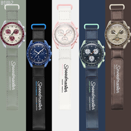 Foromega Omega Swatch For SwatchˉCo-branded Planet Speedmaster Moon Landing Series Velcro Watch Strap