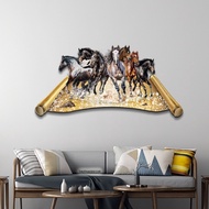 Luxury SWAN WINGS mirror painting - uv printed Mica material - Wall painting