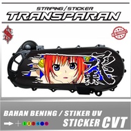 CVT MOTORCYCLE STICKERS CVT BACK STICKERS ALL TRANSPARENT NEW DESIGN CVT STRIPING/