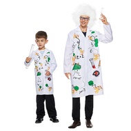 Halloween Costume cos Frankenstein Children White Coat Crazy Scientist Adult Kindergarten Profession