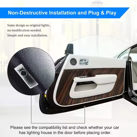 For BMW Logo Door Light 2pcs Shadow Welcome Light For BMW E70 E71 E90 E60 3/5series X1 X2 X3 X4 X5 X