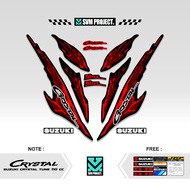 SUZUKI STRIPING CRYSTAL TUNE MOTIF X41 STICKER CRYSTAL TUNE CUSTOM STICKER ORIGINAL CRYSTAL MOTORCYC