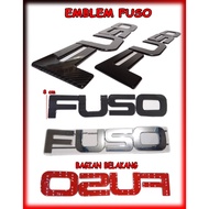 Mitsubishi Fuso Carbon Emblem and Black Matte Thick Plastic Material