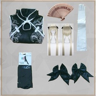 New  Sora Cos Fairy Tail Sky: Spring Day Chigurahara Kiryu Cheongsam Wig Fan Cosplay Complete Set of