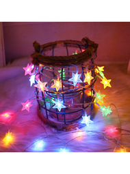 1 串 10m Led 星串燈,附 100 個彩色燈泡,閃爍燈,適合房間裝飾、聖誕節、霓虹燈
