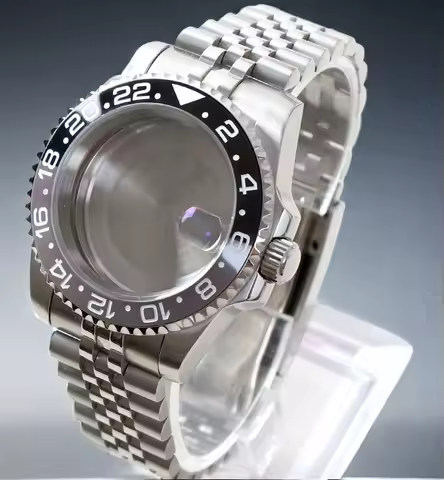 Seiko Mod Watch Case 40MM Black Grey Bezel Stainless Steel Sapphire Waterproof for GMT NH35 NH34 Aut