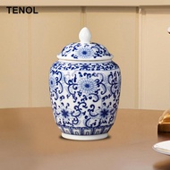 [TENOL] Ceramic Ginger Jar Asian Ginger Jar Vintage Chinoiserie Chinese Vase for