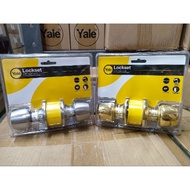 Yale Cylindrical Entrance Lockset Doorknob VBR5127 US32D Stainless , US3 Bright Brass