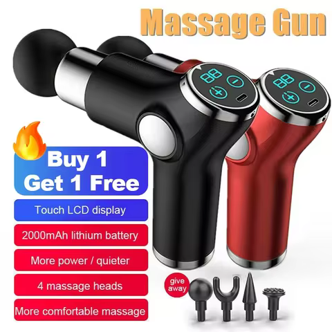 Massage Gun Deep Tissue Percussion Muscle Massager Fascial Gun For Pain Relief Body Neck Vibrator Fi