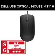 Dell Optical Mouse - MS116 - Black 570-AAJK Wired Mouse Optical Mouse Dell Mouse Office Mouse 1000 d