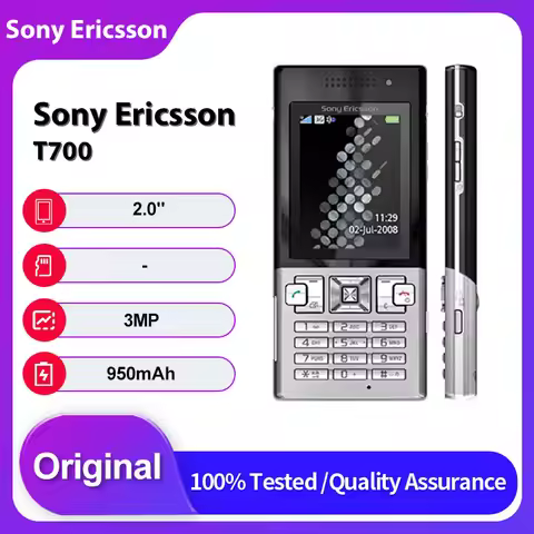 Original Unlocked Sony Ericsson T700 2G/3G 2.0 inches 950mAh 3MP Bluetooth Mobile Phone