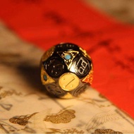 D1 D18 Chinese Heritage Chinese Eighteen-Sided Copper Dice Wine Order Ancient Board Game Metal Color