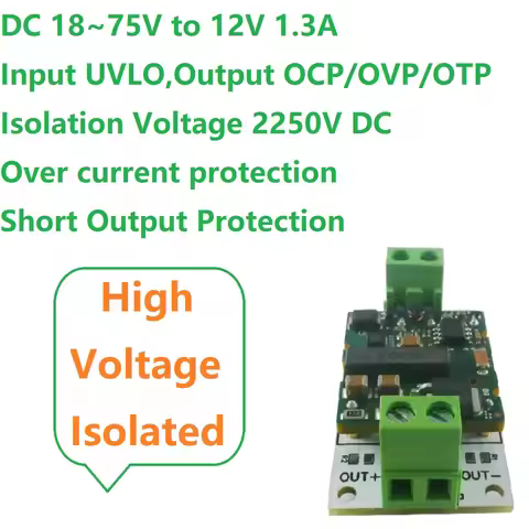 48V DC-DC Buck Converter DC 24V 36V 48V 60V 72V TO 12V DC-DC Buck Converter Voltage Stabilizing Modu