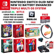 Nintendo Switch New OLED/Enhanced Edition Triple OS With Full Accessories (Brand New)