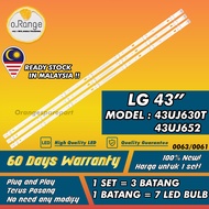 43UJ630T / 43UJ652 / 43LJ550T LG 43" LED TV BACKLIGHT (LAMPU TV) LG 43 INCH LED TV BACKLIGHT 43UJ630