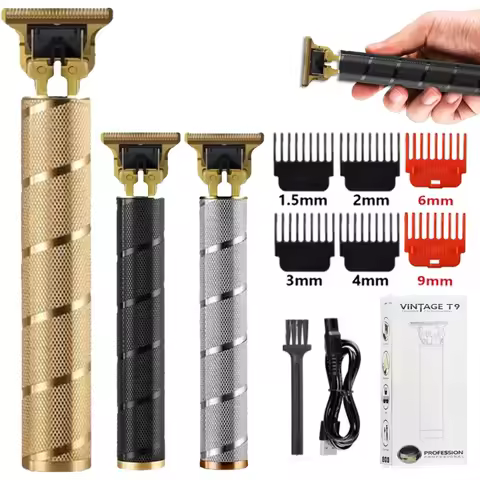 USB T9 Hair Clipper Professional Electric hair trimmer Barber Shaver Trimmer Beard 0mm Men Hair Cutt