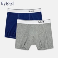 Byford 2pcs Men Boxer Briefs Cotton Rib Classic Underwear BMX338688