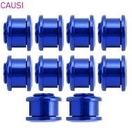CAUSI 10Pcs Chainring Bolts, Lightweight M8 Single Chainring Bolts, Durable Single Speed Aluminum Al