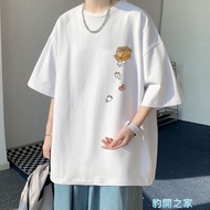 [Leopard Open House] M-5XL Men's Top T-Shirt Half Sleeve Short Men Summer Clothes Printing Couple Ko